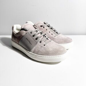 New FERRAGAMO Sullivan Suede Sneakers - Gray